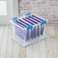 thumbnail image 4 of Sterilite 30 Liter Gasket Box, Weather-Resistant Clear Storage Bin with Latch Lid, Blue, 4 of 8