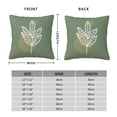 thumbnail image 4 of YFYANG Square Decorative Throw Pillow Case (Without Pillow Insert), Green Branch Art Bedroom Sofa Car Cushion Cover, 12"x12", 4 of 9