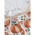 thumbnail image 3 of Canis Newborn Baby Girls Cotton Tops Romper Floral Pants 3Pcs Outfits Set Clothes, 3 of 14