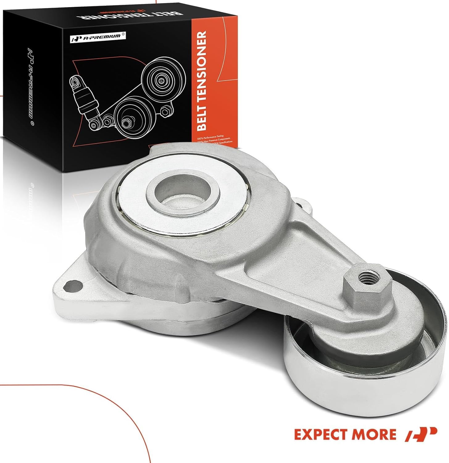 A-Premium Automatic Belt Tensioner Assembly with Pulley Compatible with Honda Fit Hatchback 2009 2010 2011 2012 2013 L4 1.5L