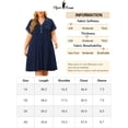 thumbnail image 7 of Agnes Orinda Women's Plus Size Nightgowns Button Down Sleepshirt Nightshirt Soft Sleepwear Pajama Dress 1X Dark Blue, 7 of 7
