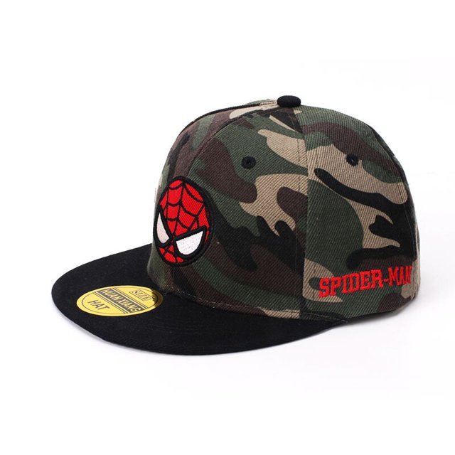 Gorras de béisbol de dibujos animados de Disney para bebés y niñas, gorra Snapback de Marvel, gorras de chico de Hip Hop, regalo para niños, verano de Spiderman hola suerte unisex