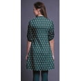 thumbnail image 4 of Bimba Short Kurtis For Ladies Printed Mandarin Collar Roll Up Sleeve Dress, 4 of 6