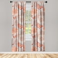 thumbnail image 3 of Ambesonne Spring Curtains, Chamomiles Butterflies Plot, Pair of 28"x63", Pale Taupe and Cinnamon, 3 of 5