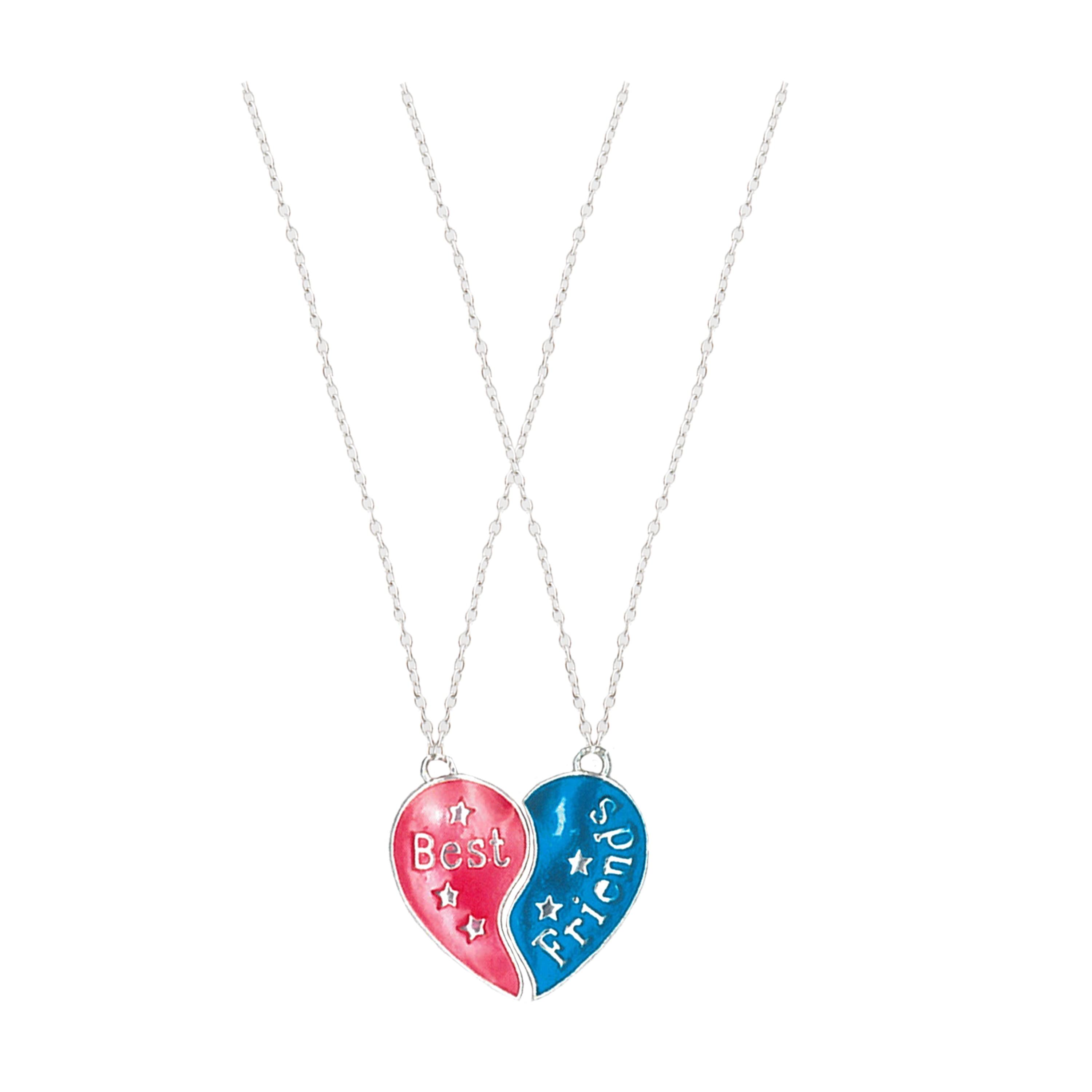 2 Piece Best Friend Heart Necklaces