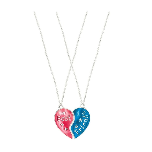 Wonder Nation - 2 Piece Best Friend Heart Necklaces - Walmart.com ...