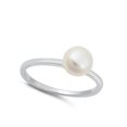 thumbnail image 4 of Freshwater Simulated Pearl Ring .925 Sterling Silver Band Jewelry Female Male Unisex Size 5, 4 of 4