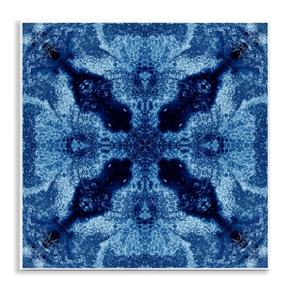 Stupell Industries Eclectic Blue Mosaic Motif Wall Plaque Art, 12 x 12, by El Perkin