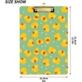 thumbnail image 3 of FMSHPON Cartoon Yellow Duck Pink Heart Clipboard Hardboard Wood Nursing Clip Board and Pull for Standard A4 Letter 13x9 inches, 3 of 5
