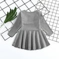 thumbnail image 5 of Gvdentm Girls Long Sleeve T-Shirt Dresses Kids Fall A-Line Twirly Skater Christmas Dresses for Baby Toddler Big Girl Grey,18-24 Months, 5 of 9