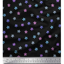 Soimoi Cotton Duck Fabric Plumeria Floral Decor Fabric Printed Yard 42 Inch Wide