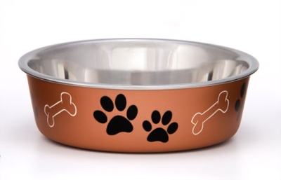 Dog Food Bowl Antique Bronze Charms 9x20mm Set of 10 A1197