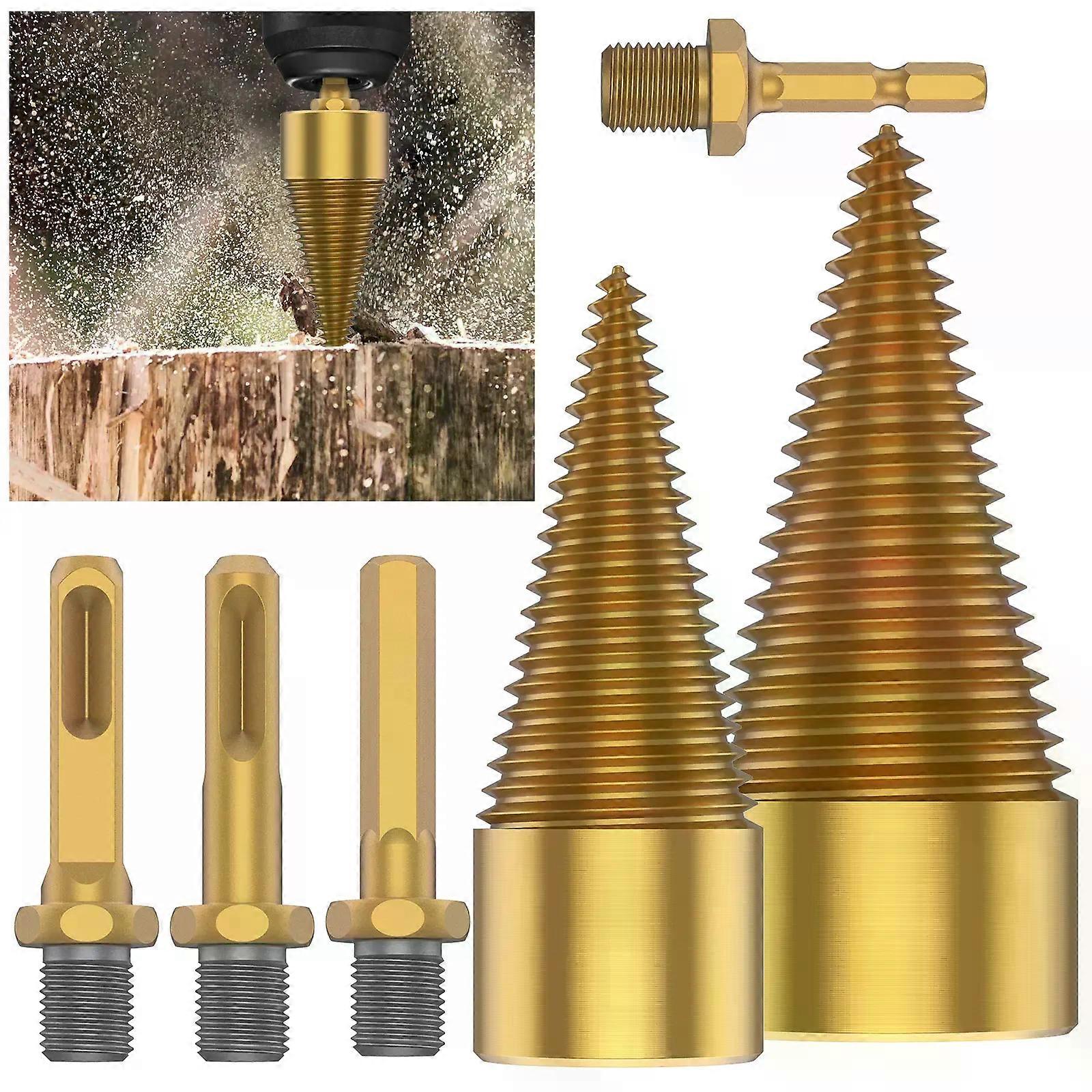 Firewood Drill Bit Set Portable Solid Wood Splitter Tool Kit Efficient ...