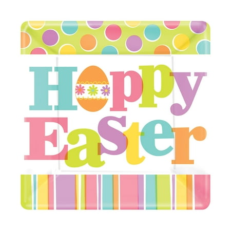 Hoppy Easter Square Dessert Plate (18)