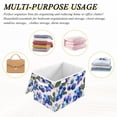 thumbnail image 7 of Foldable Fabric Storage Bin With Handle Collapsible Basket Box Storage With Lid Organizer Blue Berry Painting, 7 of 7