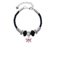 thumbnail image 2 of Delight Jewelry Silvertone Pink Dragonfly with Crystal Mom Celtic Knot Leather Bead Bracelet, 7"+2" Extender, 2 of 4