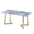 thumbnail image 1 of Heavenly Collection White Marble Table Dining Table, 1 of 4