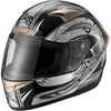GLX DOT Tribal Full Face Motorcycle Helmet, Silver, S