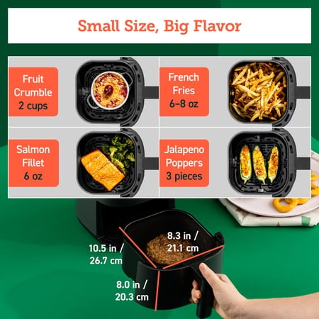 COSORI Smart Air Fryer, 2.1-Quart Compact 4-in-1 Oven, Touch Control, Non-Stick, Dishwasher-Safe, Truffle Gray