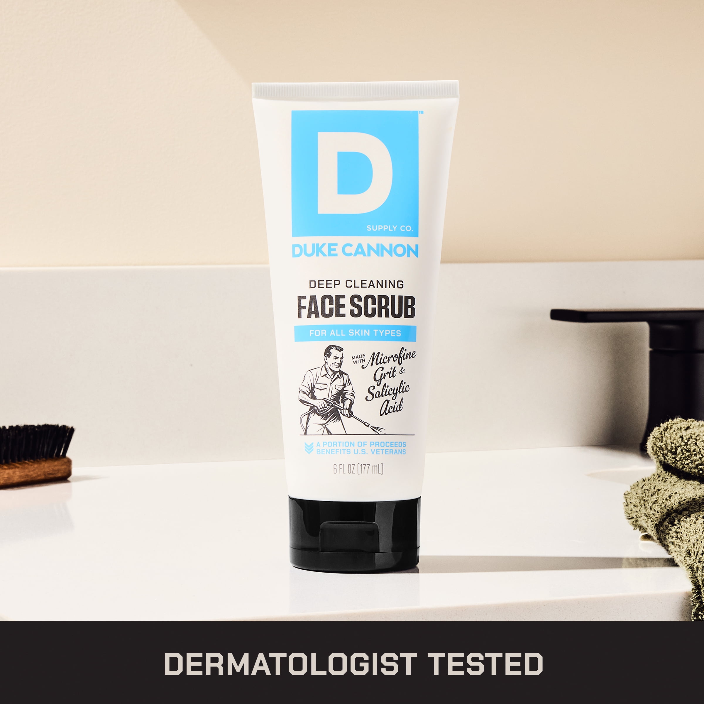 Duke Cannon Supply Co. Deep Cleaning Face Scrub for Men, 6 fl oz