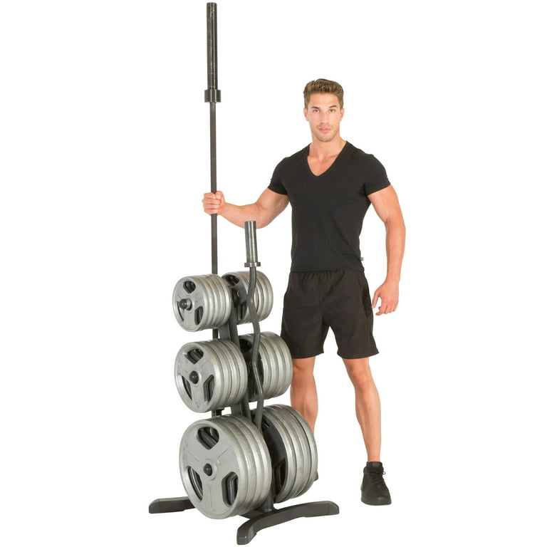 Fitness Reality X-Class Olympic Weight Tree, Plate Rack, Bar