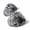 black-white, variant on Women's Fluffy Faux Fur Mule Slippers, Leopard Print Closed Toe Indoor House Shoes