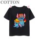 thumbnail image 3 of 2024 Disney Anime Stitch Moda Verano Niños Múltiples Dibujos Animados Algodón Camisetas Cuello Redondo Casual Manga Corta Estampado Patrón, 3 of 5