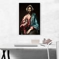 thumbnail image 2 of ARTCANVAS Christ as Saviour 1610 Canvas Art Print by El Greco - Size: 26" x 18" (0.75" Deep), 2 of 9