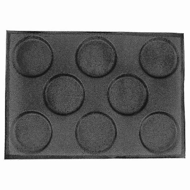 Silicone Hamburger Bread Forms Perforated Molds Non Stick Baking Sheets Fit Half Pan Size