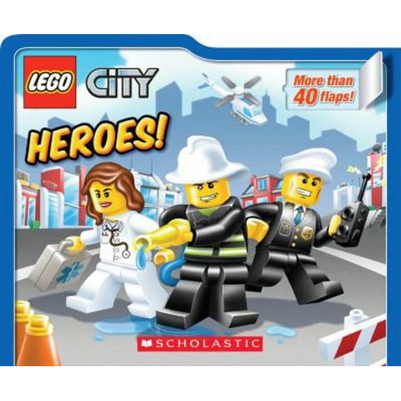 Pre-Owned Lego City: Heroes!: Lift-The-Flap Board Book (Board book) 0545274397 9780545274395