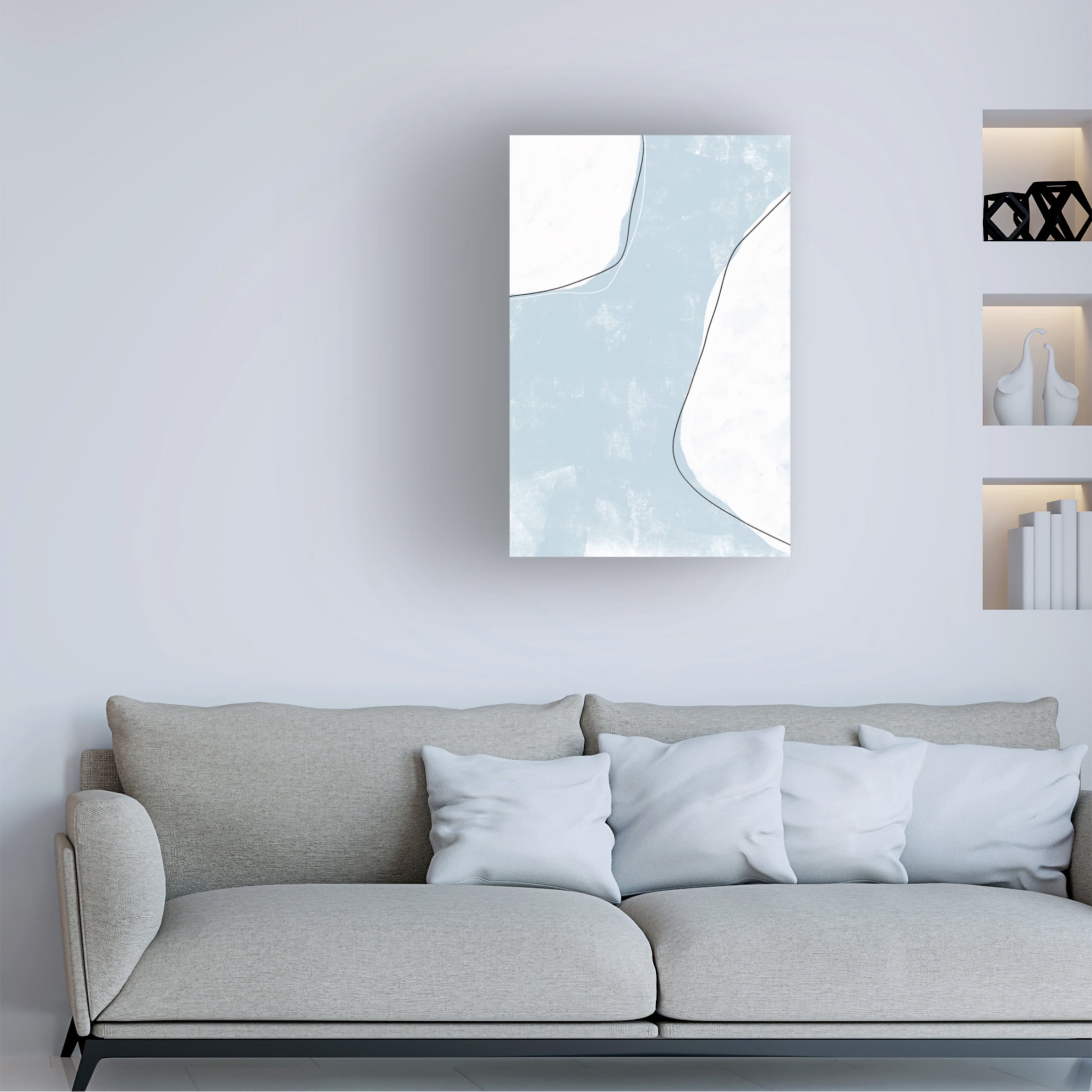 Trademark Fine Art uplusmestudio Abstracto Outlined Canvas Wall Art