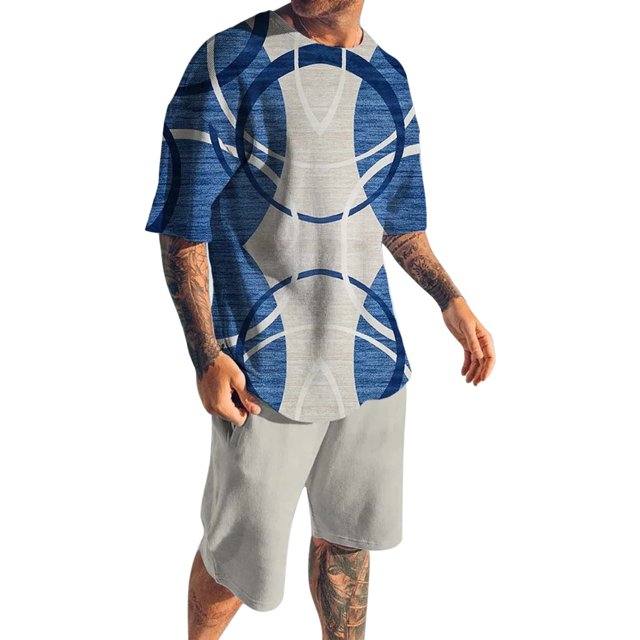 WILLBEST Pantalones Cortos Deportivos para Hombre, Estilo Casual de Playa, Estilo Deportivo, Estampados, de Manga Corta
