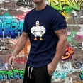 thumbnail image 6 of Men's Muscular Outdoor Casual Short Sleeved Round Neck Short Sleeved T Shirt Mens Too Night Shirts for Men Sleepwear Men's Tall Shirts Large Tall Shirts for Men Have It Tall Mens T Shirt Pack Shirts, 6 of 7