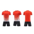 thumbnail image 4 of Kids' Dynamic 5-15Y 2 Piece Training Set, Short Sleeve Soccer Top & Shorts, Casual Sport Outfit Orange 11-12 Years, 4 of 6