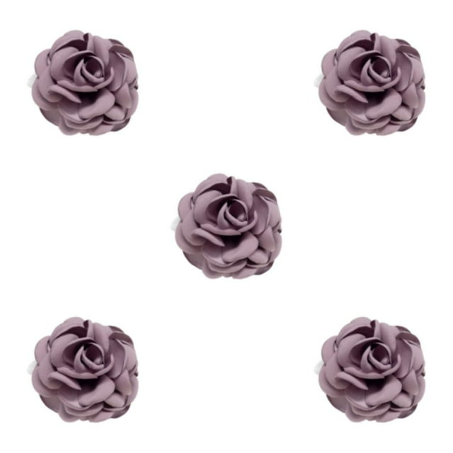 Guardoinrt Sophisticated Refined Flower Brooches Pins For Delicate And Intricate Style pale purple 5Set