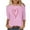 Pink2, variant on yillto Womens Valentine's Day Tops Plus Size 3/4 Sleeve Blouse Crewneck Cute Heart Printed Tunic Blouse S-5XL