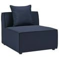 thumbnail image 6 of Modway Saybrook 8-Piece Patio Fabric Upholstered Sectional Sofa in Navy, 6 of 10