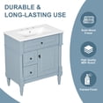 thumbnail image 6 of Alvantor 30" Bathroom Vanity with Ceramic Sink, Freestanding Storage Cabinet with Flip Drawers Blue, 6 of 9