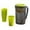 green, variant on HengDidi Plastic Water Pitcher Set with Lid and Four Cups Large Capacity for Cold Hot Beverages Refrigerator Safe Ideal for Parties Picnics Kitchen Use in Pink Green Blue