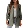 thumbnail image 3 of Wiyuqeen Blazers for Women Business Casual Open Front Long Sleeve Chino Blazer Suits Solid Lapel Collar Fall Cardigans Jacket with Pocket, 3 of 7