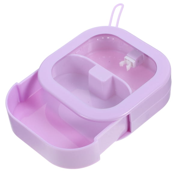 PBPBOX Purple Hair Tie Organizer Box with ABS Tpe Material Portable Storage for Earrings Rings and Accessories