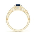 thumbnail image 2 of ANGARA Natural 1.55 Ct Vintage Style Sapphire Split Shank Engagement Ring in 14K Yellow Gold for Women (Size-8x6mm) | September Birthstone, Anniversary, Jewelry Gift for Women | Natural Sapphire Ring, 2 of 8