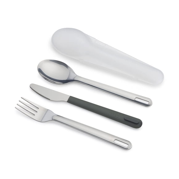Joseph Joseph GoEatâ„¢ Stainless-steel Travel Cutlery utensil Set - Knife, Fork & Spoon, Green