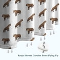thumbnail image 6 of White Hyena Pattern Shower Curtain 36"x72" ,Bathroom Decorative Shower Curtains Set with 12 Hooks,Modern Waterproof Washable Shower Curtain, 6 of 6