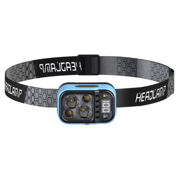 Linterna de cabeza Eigraketly ajustable ABS faro recargable Led para senderismo