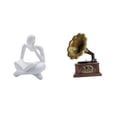 thumbnail image 1 of Figura de lector abstracto, estatua vintage, figura de resina, escultura coleccionable, adorno, artesanía artística, adecuada para regalar, decoración, 1 of 8