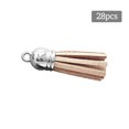 thumbnail image 4 of Yuarrent 28 piezas llavero dijes creativo delicado llavero colgante borlas Simple bolso decoración borla artesanía decoración DIY accesorio Artesanía Beige obscuro Yuarrent HA059646-17B, 4 of 6