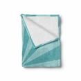 thumbnail image 2 of Vintage Blue Soft Flannel Fleece Blanket, Retro Style Radially Widening Geometric Dichromatic Blue Stripes, Cozy Plush for Indoor and Outdoor Use, 50" x 70", Slate Blue and Pale Blue, by Ambesonne, 2 of 6