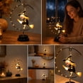 thumbnail image 4 of Halloween Wrought Iron Witch Shaped Light Ornament, Classic Spooky Silhouette Warm LED Lamp, Durable Plastic Tabletop Windowsill Bar Shop Display Decor, Festive Party Prop Gift for Home Layout, 4 of 6