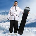 thumbnail image 2 of Xfvqtps Men Snowboard Jacket Ski Coat Zipper Multiple Pockets Waterproof Snow Jackets Winter Hooded Mountain Coat Multicolor, 2 of 9